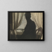 Silhouette of the painter - Léon Spilliaert — framed artwork on a wall