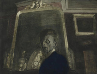 Self-portrait with mirror - Léon Spilliaert — artwork view