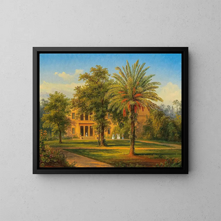 Rome, view of the Villa Torlonia - Longin Christianowitsch Fricke — framed artwork on a wall
