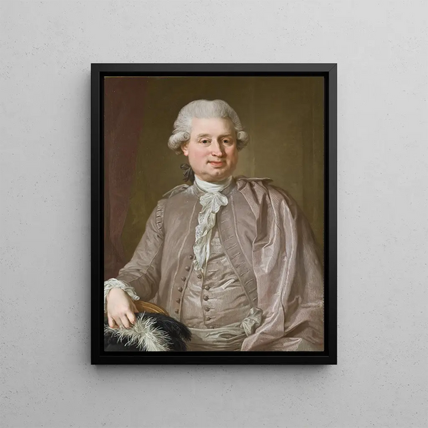 Portrait painting by wholesale Johan Fredrik Burghadi - Lorens Pasch the Younger — framed artwork on a wall