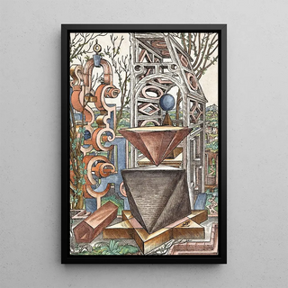 Geometria and Perspective Painting Pl 03 - Lorenz Stöer — framed artwork on a wall