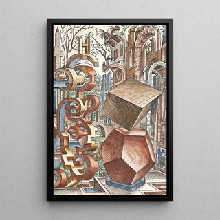 Geometria et Perspectiva Pl 04 - Lorenz Stöer — framed artwork on a wall