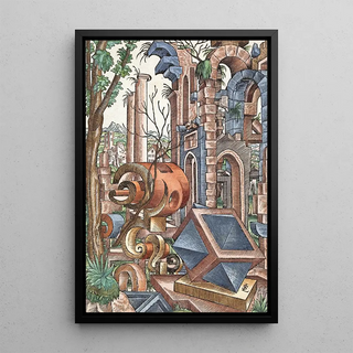 Geometria et Perspectiva Pl 07 - Lorenz Stöer — framed artwork on a wall