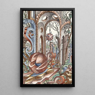 Geometria et Perspectiva Pl 09 - Lorenz Stöer — framed artwork on a wall
