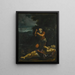 Saint Anthony Abbot burying Saint Paul the Hermit - Lorenzo Garbieri — framed artwork on a wall