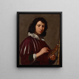 Lorenzo Lippi - Portrait of an artist halflength before an easel.webp