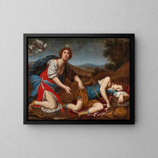 La Mort d'Adonis - Lorenzo Lippi — framed artwork on a wall