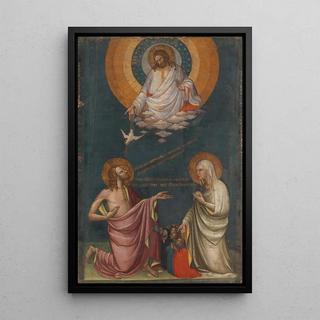 L'Intercession du Christ et de la Vierge - Lorenzo Monaco — framed artwork on a wall