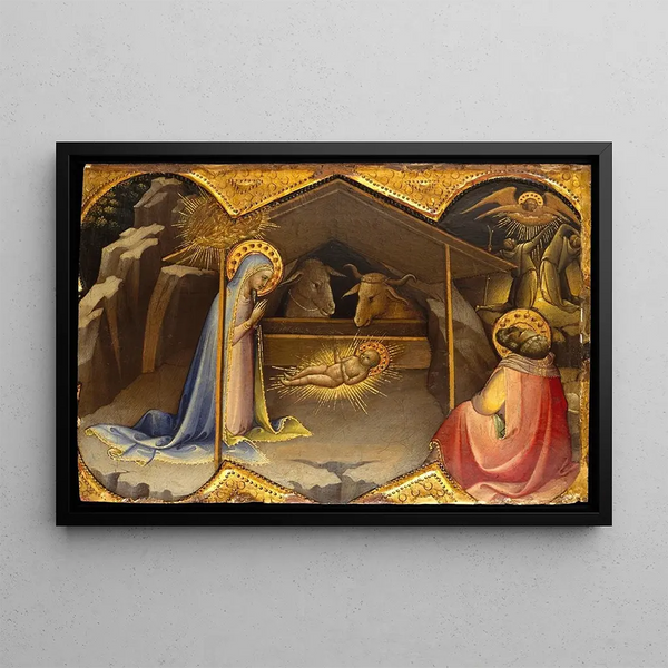 The Nativity - Lorenzo Monaco — framed artwork on a wall