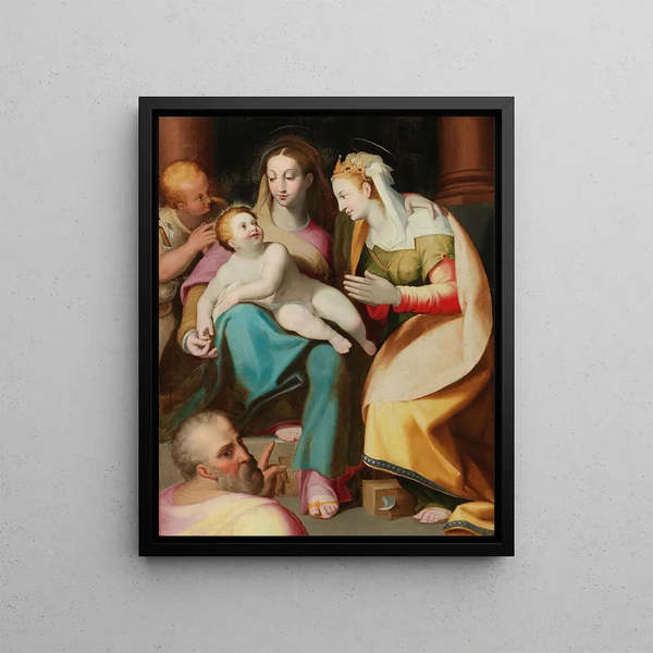 The Mystic Marriage of Saint Catherine - Lorenzo Sabatini — framed artwork on a wall