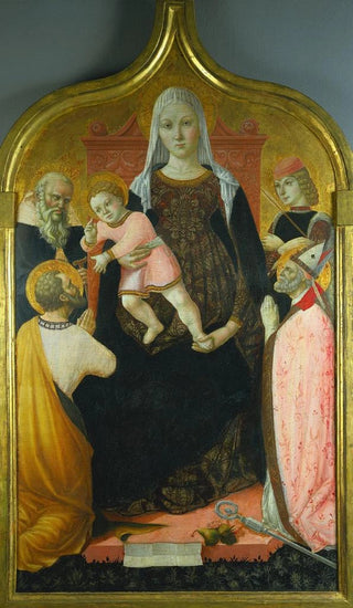 Virgin and Child with Saints Antoine Abbé Marc Séverin and Sébastien - Lorenzo da Sanseverino — artwork view