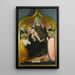 Virgin and Child with Saints Antoine Abbé Marc Séverin and Sébastien - Lorenzo da Sanseverino — framed artwork on a wall