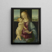 The Virgin and Child with a Pomegranate - Lorenzo di Credi — framed artwork on a wall