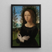 Portrait of a Young Woman - Lorenzo di Credi — framed artwork on a wall