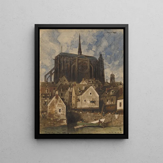 LouisAdolphe Hervier - Exterior of a Cathedral.webp