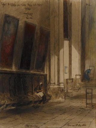 LouisAdolphe Hervier - Interior of a Cathedral.webp