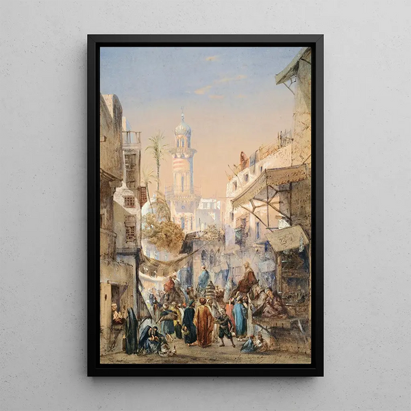 Mosque of Sultan Moumayed - Louis-Amable Crapelet — framed artwork on a wall