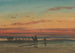 Sunset in Egypt with two Bedouins on camels - Louis-Amable Crapelet — artwork view