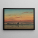 Sunset in Egypt with two Bedouins on camels - Louis-Amable Crapelet — framed artwork on a wall