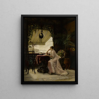 LouisAugusteGeorges Loustaunau - Daydreaming in a Chinois Interior.webp