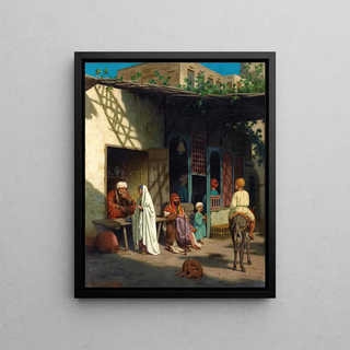 LouisEmile Pinel De Grandchamp - Bustling Street In A Souk.webp