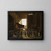 The fabric market - Louis-Émile Pinel de Grandchamp — framed artwork on a wall