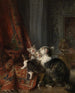 Interior with Cats - Louis-Eugène Lambert — artwork view
