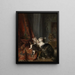 Interior with Cats - Louis-Eugène Lambert — framed artwork on a wall