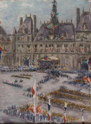 LouisGilbert Bellan - La place de lHtel de Ville le 13 juillet 1919.webp