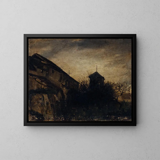 L'abbaye de Saint-Pierre de Montmartre - Louis-Godefroy Jadin — framed artwork on a wall