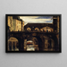 Le Petit Pont et le pont Saint-Charles - Louis-Godefroy Jadin — framed artwork on a wall