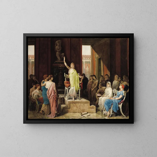 Sappho - Louis-Hector Leroux — framed artwork on a wall