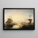Marine Painting - Louis-Honoré-Frédéric Gamain — framed artwork on a wall