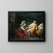 Alcibiade kneeling before his mistress - Louis-Jean-François Lagrenée — framed artwork on a wall