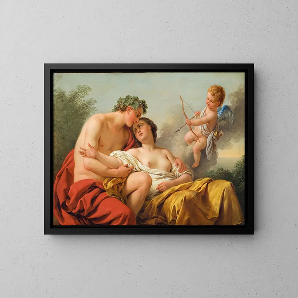 Bacchus et Ariane - Louis-Jean-François Lagrenée — framed artwork on a wall