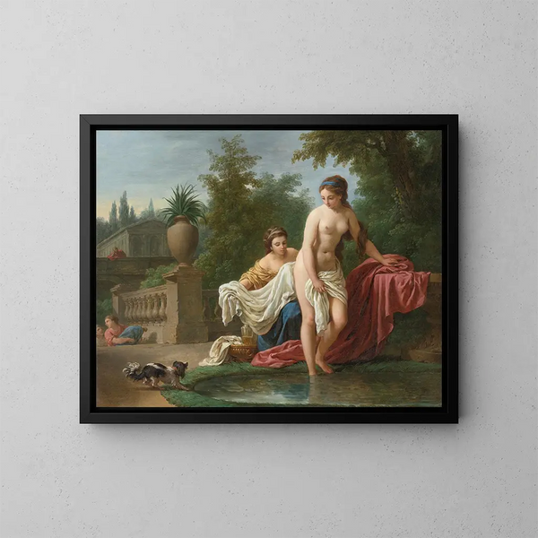 David and Bathsheba - Louis-Jean-François Lagrenée — framed artwork on a wall