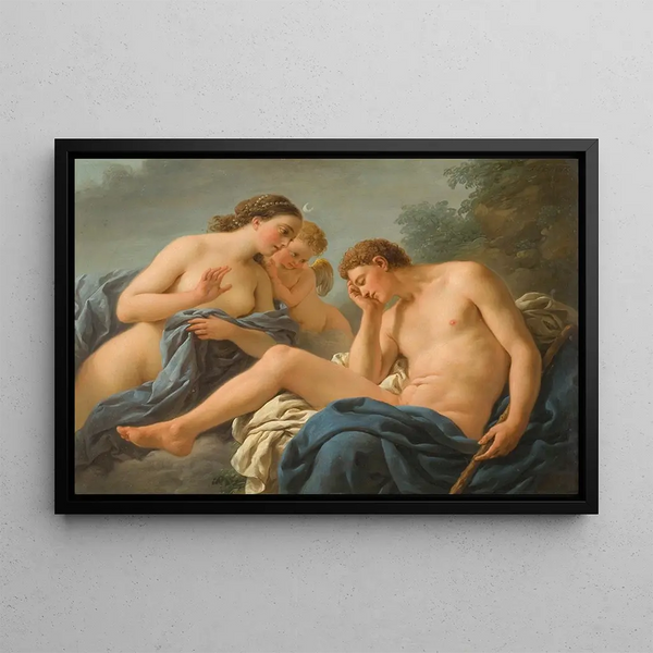 Diane et Endymion - Louis-Jean-François Lagrenée — framed artwork on a wall