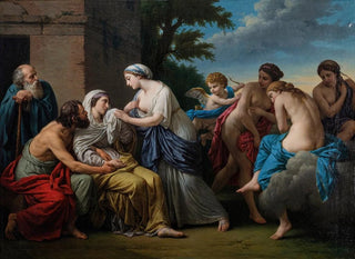 L'amitié consolant la vieillesse de la perte de la beauté et du départ des plaisirs - Louis-Jean-François Lagrenée — artwork view