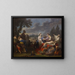 Les deux veuves d'un chef indien se disputant les honneurs du bûcher - Louis-Jean-François Lagrenée — framed artwork on a wall