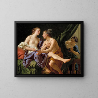 Mercury, Herse and Aglaura - Louis-Jean-François Lagrenée — framed artwork on a wall