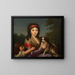 Portrait painting of Alexandrine Julie Vaudoyer, daughter of the painter and wife of architect Antoine Laurent Vaudoyer - Louis-Jean-François Lagrenée — framed artwork on a wall