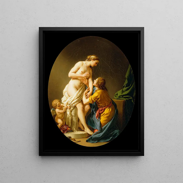 Pygmalion et Galatée - Louis-Jean-François Lagrenée — framed artwork on a wall