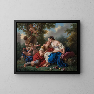 Renaud and Armide - Louis-Jean-François Lagrenée — framed artwork on a wall