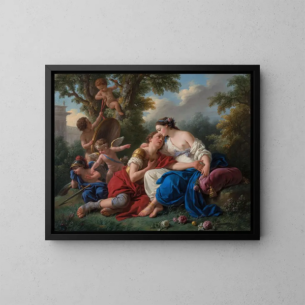 Renaud and Armide - Louis-Jean-François Lagrenée — framed artwork on a wall