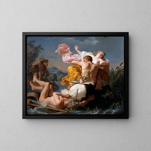 L'Enlèvement de Déjanire par le centaure Nessus - Louis-Jean-François Lagrenée — framed artwork on a wall