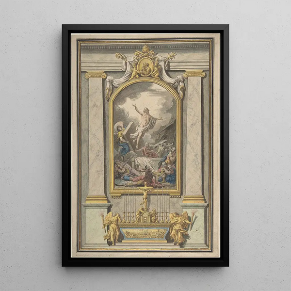 The Resurrection - Louis-Jean-François Lagrenée — framed artwork on a wall