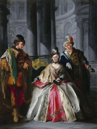 LouisJoseph Le Lorrain - Three Figures Dressed for a Masquerade.webp