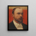 Self-portrait painting - Louis-Julien Brouillon — framed artwork on a wall