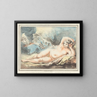 Jupiter and Danaé - Louis-Marin Bonnet — framed artwork on a wall