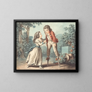 Les Chasses - Louis-Marin Bonnet — framed artwork on a wall